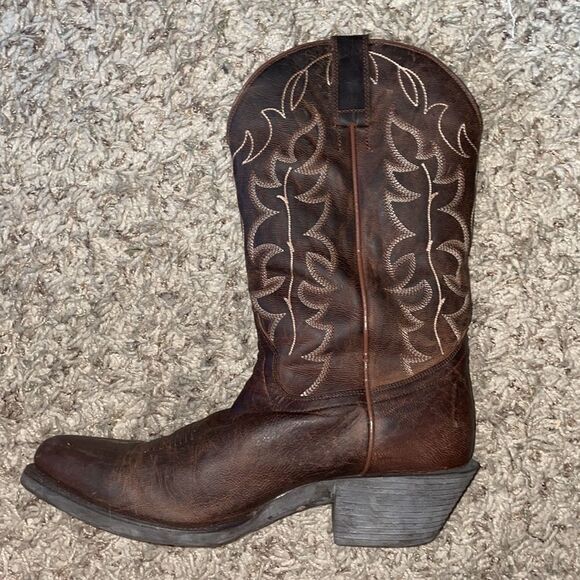 Shyanne Classic Western Cowboy Boots Oiled Leather Dark Brown - Picture 2 of 12